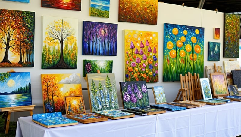 Artisan Market showcasing artist spaces and vibrant artwork